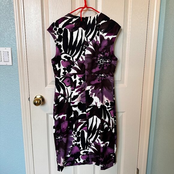 D-6 Connected Apparel Purple wine country printed sleeveless dress size14 - Picture 2 of 6